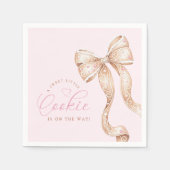 Little Cookie Bow Baby Shower Napkins Serviette (Vorderseite)