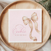 Little Cookie Bow Baby Shower Napkins Serviette