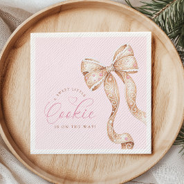 Little Cookie Bow Baby Shower Napkins Serviette