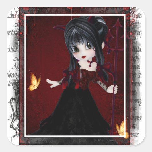 Little Cookie Devil Girl Design 1 Sticker (Vorderseite)