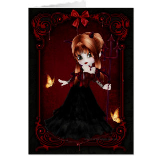 Little Cookie Devil Girl Design 3 Card