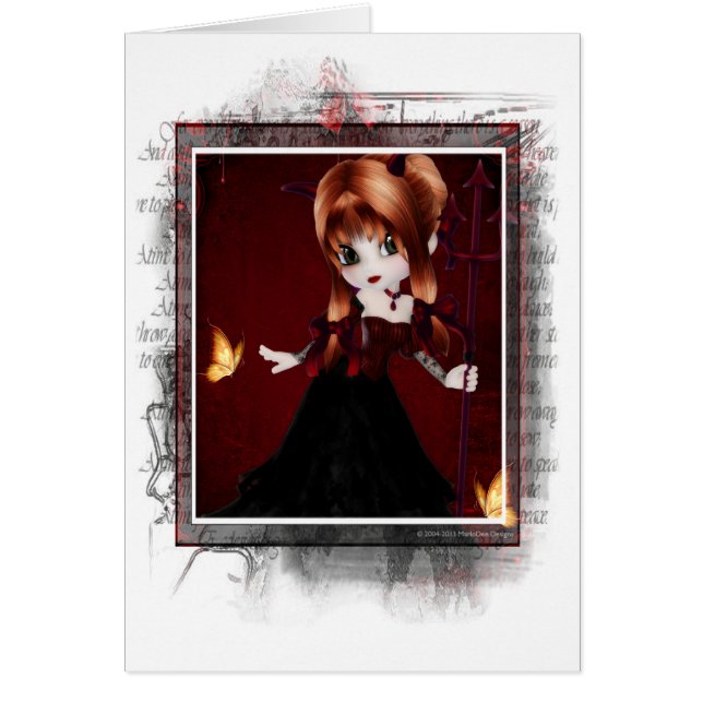 Little Cookie Devil Girl Design 3 Fantasy Card 2 (Vorne)
