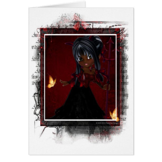 Little Cookie Devil Girl Design 4 Fantasy Card 2 (Vorne)