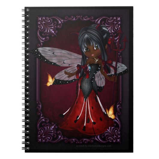 Little Cookie Devil Girl Design 4 Notebook Notizblock (Vorderseite)