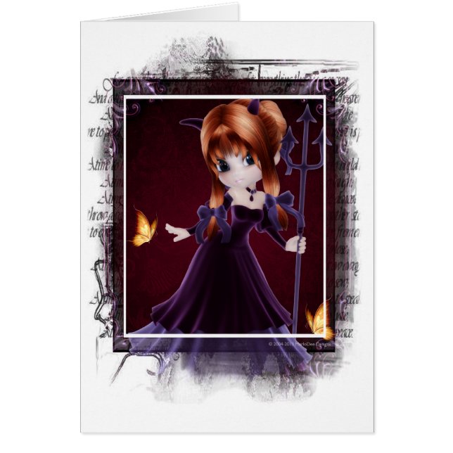 Little Cookie Devil Girl Design 5 Fantasy Card 2 (Vorne)