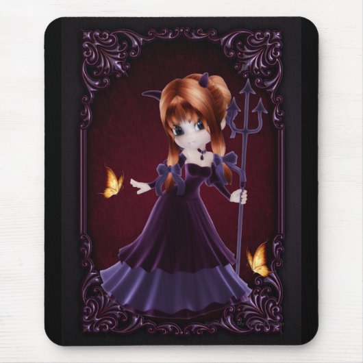 Little Cookie Devil Girl Design 5 Mousepad (Vorne)