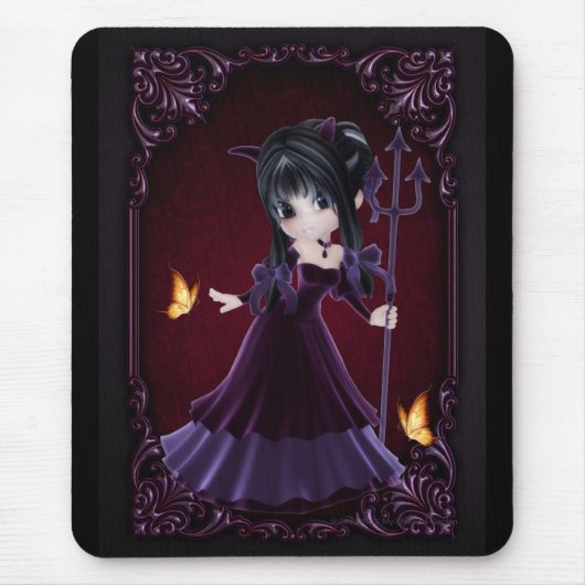 Little Cookie Devil Girl Design 6 Mousepad (Vorne)