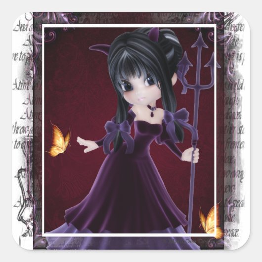 Little Cookie Devil Girl Design 6 Sticker (Vorderseite)