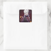Little Cookie Devil Girl Design 7 Quadratischer Aufkleber (Tasche)
