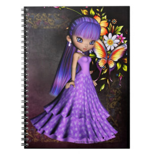 Little Cookie Dress Girl Design 2 Notebook Notizblock