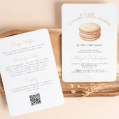 Little Cookie Macaron QR Code Neutral Baby Shower Einladung