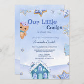 Little Cookie Winter Christmas Boy Baby Shower Einladung (Vorne/Hinten)