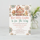 Little Cookie Winter Weihnachtsdusche Einladung (Stehend Vorderseite)