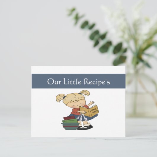 Little Cooks Rezept Card Postkarte (Stehend Vorderseite)
