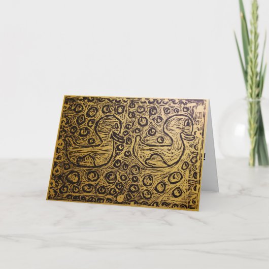 Little Corey's Labor Yellow Test Print B-Day Karte (Vorderseite)