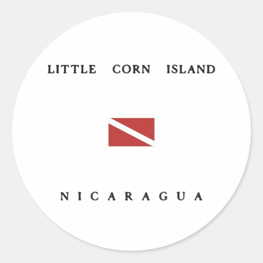 Little Corn Island Nicaragua Tauchflagge Runder Aufkleber (Vorderseite)