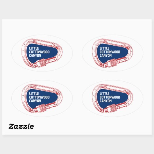 Little Cottonwood Canyon Ovaler Aufkleber (Blatt)
