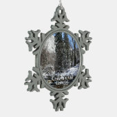Little Cottonwood Canyon, Utah Schneeflocken Zinn-Ornament (Links)