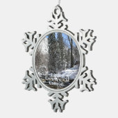 Little Cottonwood Canyon, Utah Schneeflocken Zinn-Ornament (Rechts)