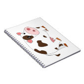Little Cow Notebook-Cartoon - Malerei Notizblock (Rechte Seite)