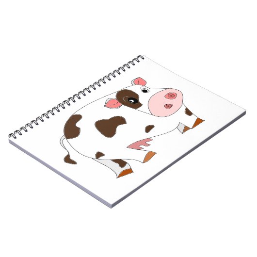 Little Cow Notebook-Cartoon - Malerei Notizblock (Linke Seite)