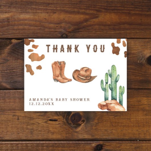 Little Cowboy Baby Dusche Danke