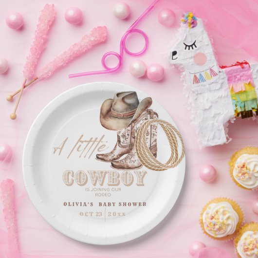 Little Cowboy Baby Dusche Pappteller (Party)