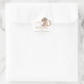 Little Cowboy Baby Dusche Runder Aufkleber (Tasche)