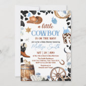 Little Cowboy Baby Shower Einladung (Vorderseite)