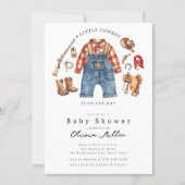 Little Cowboy Baby Shower Invitation Einladung (Vorderseite)