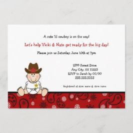 Little Cowboy Baby Shower lädt ein Einladung