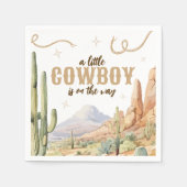 Little Cowboy Baby Shower Napkins Serviette (Vorderseite)