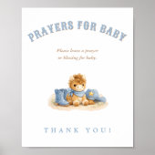 Little Cowboy Baby Shower Prayers for Baby Poster (Vorne)