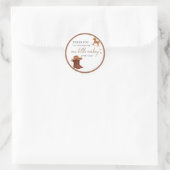 Little Cowboy Baby Shower Thank You Sticker (Tasche)