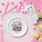 Little Cowboy Bear Baby Shower Country Thema Pappteller (Party)