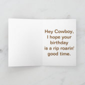 Little Cowboy Birthday Card Karte (Innenseite)
