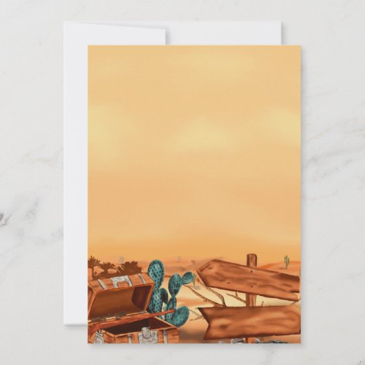 Little Cowboy Birthday Einladung (Rückseite)