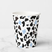 Little Cowboy Black and Blue Cow Pattern Pappbecher (Rückseite)