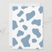 Little Cowboy Blue Western Rodeo Baby Dusche Einladung (Rückseite)