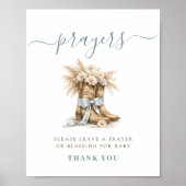Little Cowboy Boots Baby Shower Prayers For Baby Poster (Vorne)