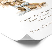 Little Cowboy Boots Bow Baby Shower Guess How Many Poster (Ecke)