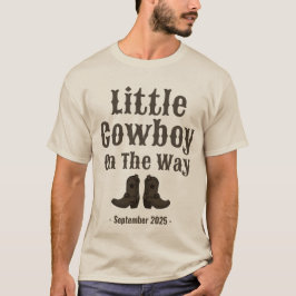 Little Cowboy Boots Pregnancy Baby Ankündigung T-Shirt