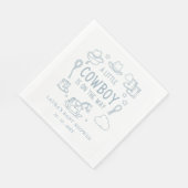 Little Cowboy Boy Baby Shower Serviette (Ecke)