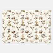 Little Cowboy Boy Western Geschenkpapier Set (Vorderseite 3)