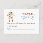 Little Cowboy Brown Kleidung West Diaper Raffle Begleitkarte (Vorderseite)