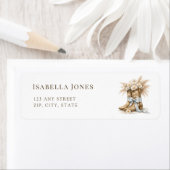 Little Cowboy Chic Boy Baby Shower Return Address (Insitu)
