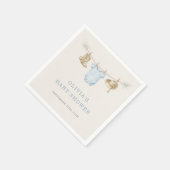 Little Cowboy Clothesline Baby Shower Party Serviette (Ecke)