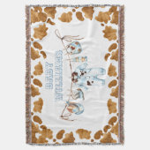Little Cowboy Clothesline WildWest Boy Baby Shower Decke (Vorderseite Vertikal)