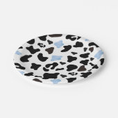 Little Cowboy Cow Print Paper Plates Pappteller (Schrägansicht)