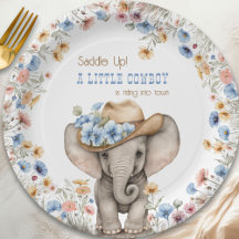 Little Cowboy Elephant und Boho Wildblume
